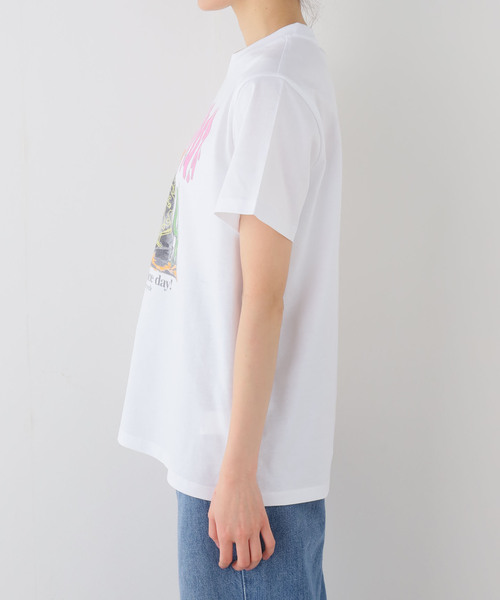 U by SPICK&SPAN（ユーバイスピックアンドスパン）の「GANNI / ガニー Basic Cotton Jersey T-shirt Boots（Tシャツ/カットソー・レディース・ホワイト・SMALL）」の4枚目の写真