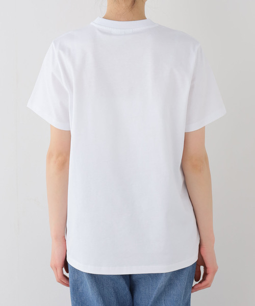 U by SPICK&SPAN（ユーバイスピックアンドスパン）の「GANNI / ガニー Basic Cotton Jersey T-shirt Boots（Tシャツ/カットソー・レディース・ホワイト・SMALL）」の5枚目の写真