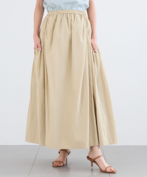 BARNYARDSTORM（バンヤードストーム）の「BARNYARDSTORM / UVカットギャザースカート＜セットアップ対応＞【UVカット】（スカート・レディース・ブラック/ベージュ/ホワイト・FREE）」の3枚目の写真