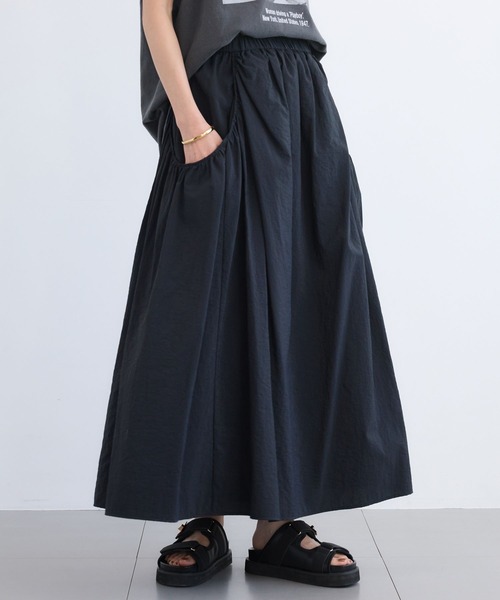 BARNYARDSTORM（バンヤードストーム）の「BARNYARDSTORM / UVカットギャザースカート＜セットアップ対応＞【UVカット】（スカート・レディース・ブラック/ベージュ/ホワイト・FREE）」の2枚目の写真