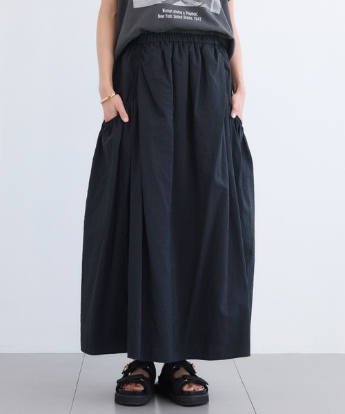 BARNYARDSTORM（バンヤードストーム）の「BARNYARDSTORM / UVカットギャザースカート＜セットアップ対応＞【UVカット】（スカート・レディース・ブラック/ベージュ/ホワイト・FREE）」の18枚目の写真