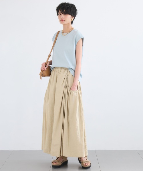 BARNYARDSTORM（バンヤードストーム）の「BARNYARDSTORM / UVカットギャザースカート＜セットアップ対応＞【UVカット】（スカート・レディース・ブラック/ベージュ/ホワイト・FREE）」の13枚目の写真