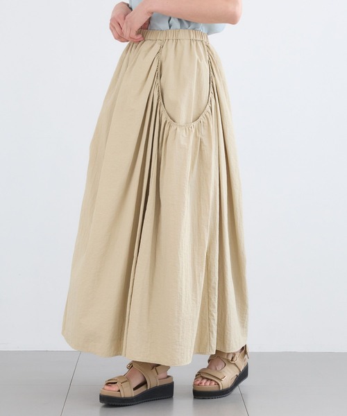 BARNYARDSTORM（バンヤードストーム）の「BARNYARDSTORM / UVカットギャザースカート＜セットアップ対応＞【UVカット】（スカート・レディース・ブラック/ベージュ/ホワイト・FREE）」の12枚目の写真