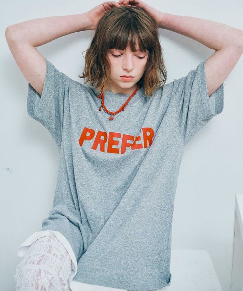 RNA(アールエヌエー)の「M2662 PREFER BIG-T(Tシャツ/カットソー・レディース・グリーン/杢グレー/ホワイト・MEDIUM)」の3枚目の写真