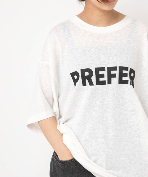 RNA(アールエヌエー)の「M2662 PREFER BIG-T(Tシャツ/カットソー・レディース・グリーン/杢グレー/ホワイト・MEDIUM)」の2枚目の写真