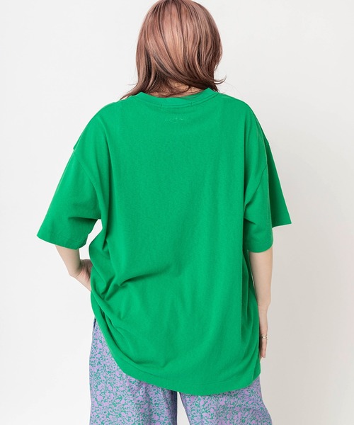 RNA(アールエヌエー)の「M2662 PREFER BIG-T(Tシャツ/カットソー・レディース・グリーン/杢グレー/ホワイト・MEDIUM)」の5枚目の写真