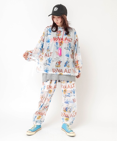 RNA(アールエヌエー)の「M2662 PREFER BIG-T(Tシャツ/カットソー・レディース・グリーン/杢グレー/ホワイト・MEDIUM)」の8枚目の写真