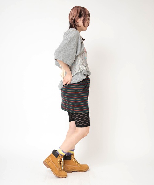 RNA(アールエヌエー)の「M2662 PREFER BIG-T(Tシャツ/カットソー・レディース・グリーン/杢グレー/ホワイト・MEDIUM)」の10枚目の写真