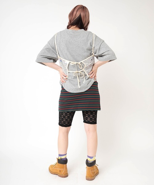 RNA(アールエヌエー)の「M2662 PREFER BIG-T(Tシャツ/カットソー・レディース・グリーン/杢グレー/ホワイト・MEDIUM)」の11枚目の写真