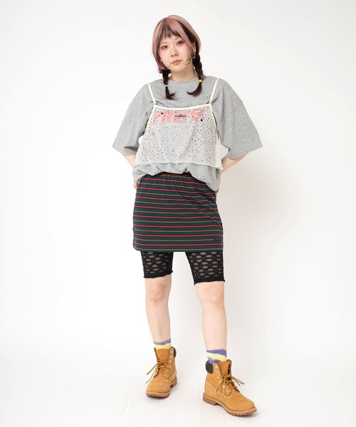 RNA(アールエヌエー)の「M2662 PREFER BIG-T(Tシャツ/カットソー・レディース・グリーン/杢グレー/ホワイト・MEDIUM)」の7枚目の写真