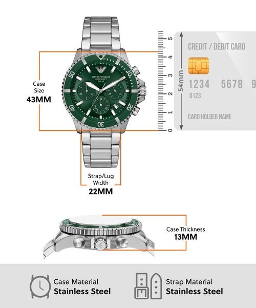 EMPORIO ARMANI(エンポリオアルマーニ)の「エンポリオ・アルマーニ 腕時計 メンズ アナログ ステンレス AR11741(アナログ腕時計・メンズ・シルバー・FREE)」の5枚目の写真