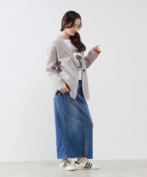 LOGEMENT DE CLAIRE(ロジュモンドクレール)の「テーラードニットジャケット(カーディガン/ボレロ・レディース・ブラウン/ダークネイビー/グレー・FREE)」の10枚目の写真