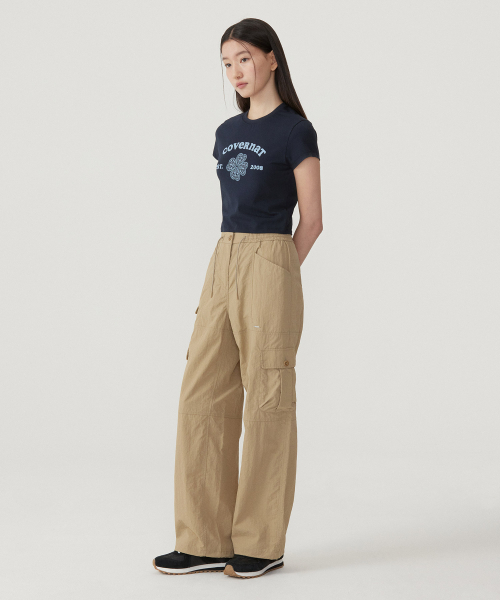 COVERNAT WOMAN(カバーナットウーマン)の「ウーマンベビーフィットアーチクローバーハートTシャツネイビー(Tシャツ/カットソー・レディース・その他・WS/WM)」の5枚目の写真