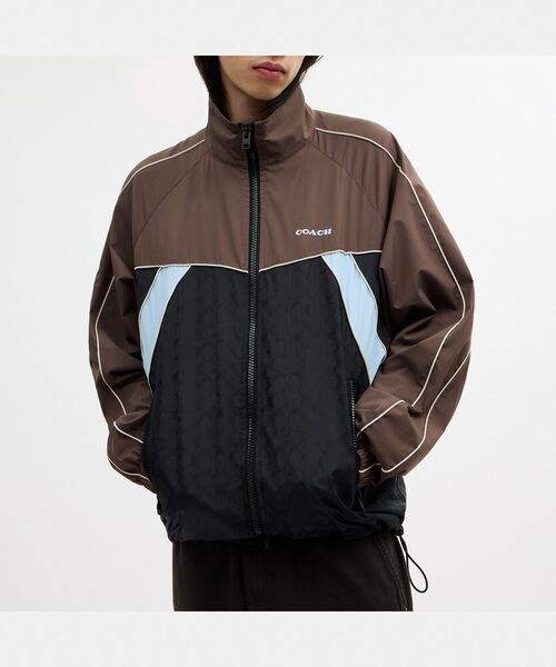 COACH(コーチ)の「トラック ジャケット・リサイクル ポリエステル(ブルゾン・メンズ・ブラウン系その他・SMALL/MEDIUM)」の4枚目の写真