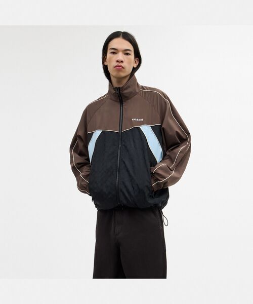 COACH(コーチ)の「トラック ジャケット・リサイクル ポリエステル(ブルゾン・メンズ・ブラウン系その他・SMALL/MEDIUM)」の5枚目の写真