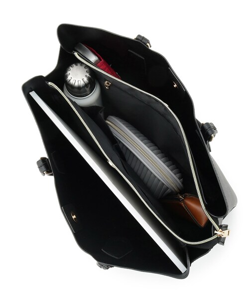 ITS'DEMO（イッツデモ）の「パスケース付きA4トート（トートバッグ・レディース・サンドベージュ/ナチュラル/ブラック・00）」の4枚目の写真