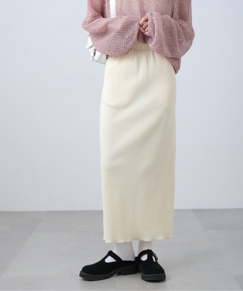 FREE'S MART（フリーズマート）の「◆リブナローカットソースカート（スカート・レディース・ホワイト/ブルー/ブラック・X-SMALL/MEDIUM/SMALL）」の2枚目の写真