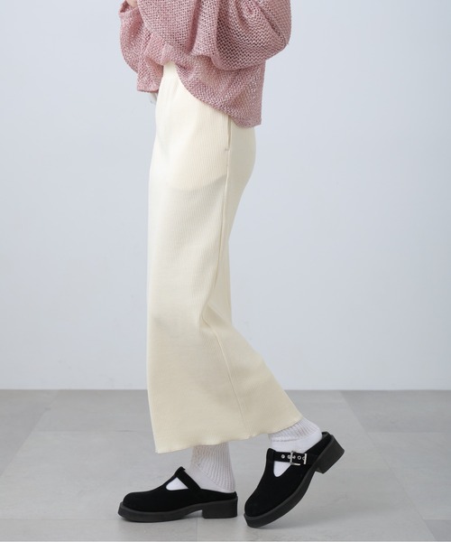 FREE'S MART（フリーズマート）の「◆リブナローカットソースカート（スカート・レディース・ホワイト/ブルー/ブラック・X-SMALL/MEDIUM/SMALL）」の4枚目の写真