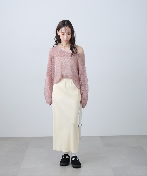 FREE'S MART（フリーズマート）の「◆リブナローカットソースカート（スカート・レディース・ホワイト/ブルー/ブラック・X-SMALL/MEDIUM/SMALL）」の5枚目の写真