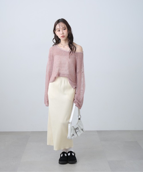 FREE'S MART（フリーズマート）の「◆リブナローカットソースカート（スカート・レディース・ホワイト/ブルー/ブラック・X-SMALL/MEDIUM/SMALL）」の6枚目の写真