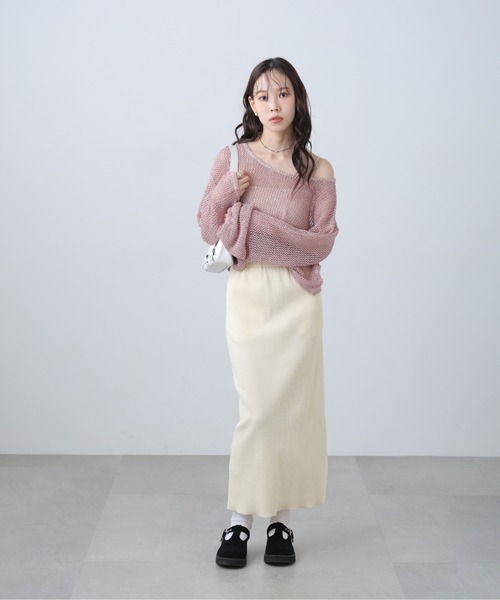 FREE'S MART（フリーズマート）の「◆リブナローカットソースカート（スカート・レディース・ホワイト/ブルー/ブラック・X-SMALL/MEDIUM/SMALL）」の7枚目の写真