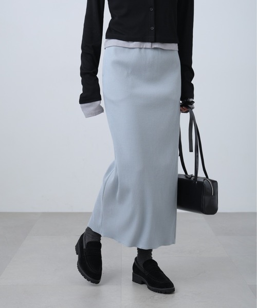 FREE'S MART（フリーズマート）の「◆リブナローカットソースカート（スカート・レディース・ホワイト/ブルー/ブラック・X-SMALL/MEDIUM/SMALL）」の8枚目の写真