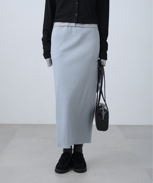 FREE'S MART（フリーズマート）の「◆リブナローカットソースカート（スカート・レディース・ホワイト/ブルー/ブラック・X-SMALL/MEDIUM/SMALL）」の9枚目の写真