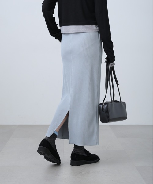 FREE'S MART（フリーズマート）の「◆リブナローカットソースカート（スカート・レディース・ホワイト/ブルー/ブラック・X-SMALL/MEDIUM/SMALL）」の11枚目の写真