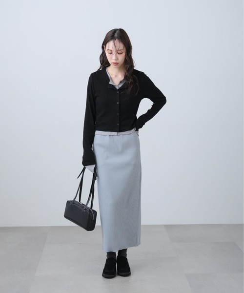 FREE'S MART（フリーズマート）の「◆リブナローカットソースカート（スカート・レディース・ホワイト/ブルー/ブラック・X-SMALL/MEDIUM/SMALL）」の14枚目の写真