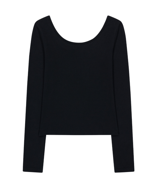 PORTERNA（ポルテナ）の「GRAPHIC U-NECK LONG SLEEVE T-SHIRT-BLACK（Tシャツ/カットソー・レディース・その他・X-SMALL）」の8枚目の写真
