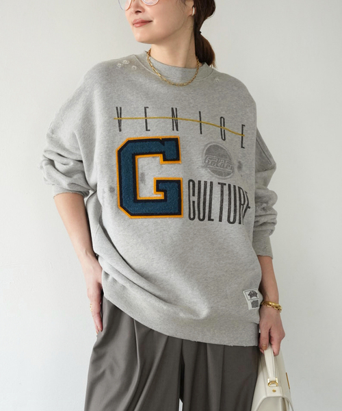 Deuxieme Classe(ドゥーズィエムクラス)の「【GOLDEN GOOSE / ゴールデングース】OVER COTTON SWEAT(Tシャツ/カットソー・レディース・チャコールグレー・FREE)」の3枚目の写真
