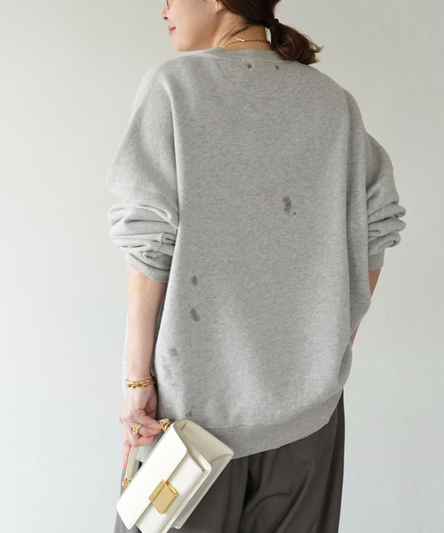 Deuxieme Classe(ドゥーズィエムクラス)の「【GOLDEN GOOSE / ゴールデングース】OVER COTTON SWEAT(Tシャツ/カットソー・レディース・チャコールグレー・FREE)」の6枚目の写真