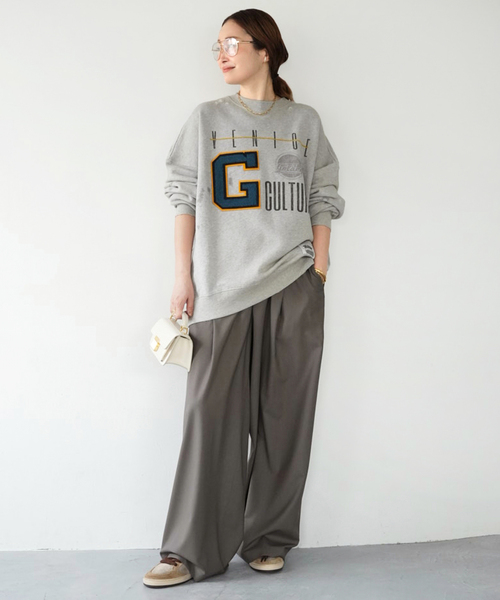 Deuxieme Classe(ドゥーズィエムクラス)の「【GOLDEN GOOSE / ゴールデングース】OVER COTTON SWEAT(Tシャツ/カットソー・レディース・チャコールグレー・FREE)」の8枚目の写真