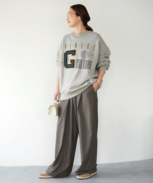 Deuxieme Classe(ドゥーズィエムクラス)の「【GOLDEN GOOSE / ゴールデングース】OVER COTTON SWEAT(Tシャツ/カットソー・レディース・チャコールグレー・FREE)」の9枚目の写真
