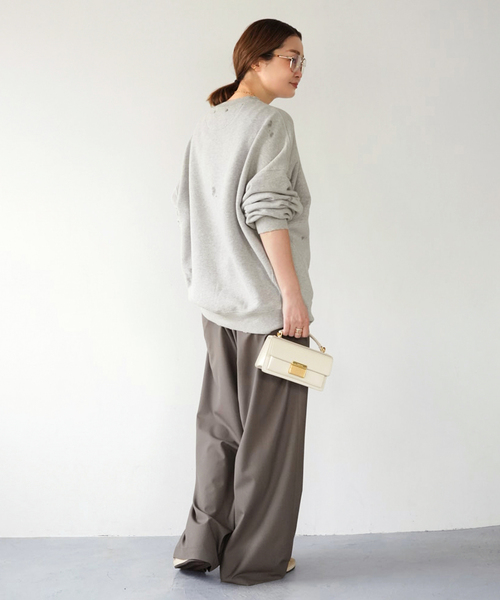 Deuxieme Classe(ドゥーズィエムクラス)の「【GOLDEN GOOSE / ゴールデングース】OVER COTTON SWEAT(Tシャツ/カットソー・レディース・チャコールグレー・FREE)」の10枚目の写真