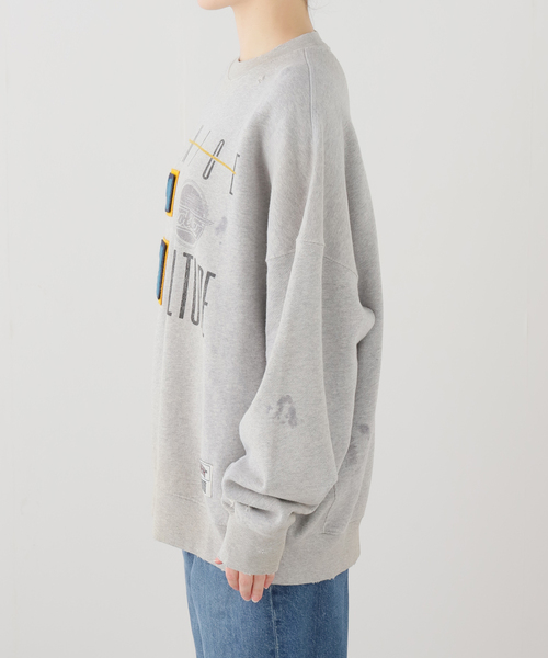 Deuxieme Classe(ドゥーズィエムクラス)の「【GOLDEN GOOSE / ゴールデングース】OVER COTTON SWEAT(Tシャツ/カットソー・レディース・チャコールグレー・FREE)」の12枚目の写真
