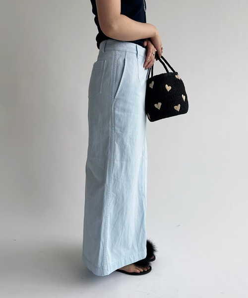 EDIT. FOR LULU(エディットフォールル)の「Garment dye Chino SK(スカート・レディース・サックスブルー/サファリグリーン・36/34)」の13枚目の写真