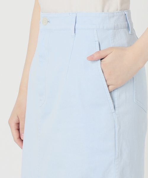 EDIT. FOR LULU(エディットフォールル)の「Garment dye Chino SK(スカート・レディース・サックスブルー/サファリグリーン・36/34)」の21枚目の写真