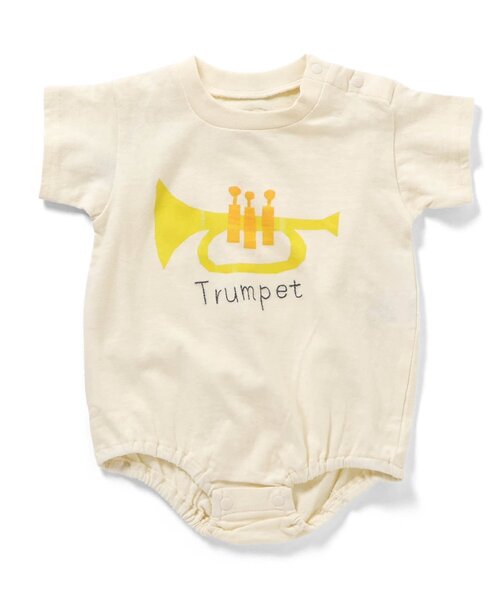 BIT'Z（ビッツ）の「楽器&動物プリントボディスーツ（ロンパース・キッズ・サーモンピンク/レインボー/イエロー/サックスブルー・80/70/60）」の3枚目の写真