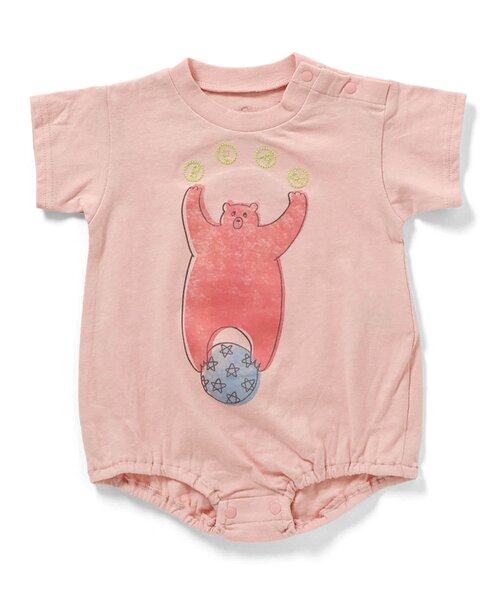 BIT'Z（ビッツ）の「楽器&動物プリントボディスーツ（ロンパース・キッズ・サーモンピンク/レインボー/イエロー/サックスブルー・80/70/60）」の4枚目の写真