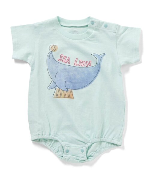 BIT'Z（ビッツ）の「楽器&動物プリントボディスーツ（ロンパース・キッズ・サーモンピンク/レインボー/イエロー/サックスブルー・80/70/60）」の8枚目の写真