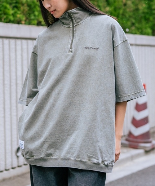 BEN DAVIS(ベンデイビス)の「【BEN DAVIS/ベンデイビス】 【こなれヴィンテージ感】パウダーブリーチ ハーフジップポロ 古着風加工 脇ポケット付(ポロシャツ・メンズ・カーキ/スモークピンク/ブラック・LARGE/X-LARGE/MEDIUM)」の7枚目の写真