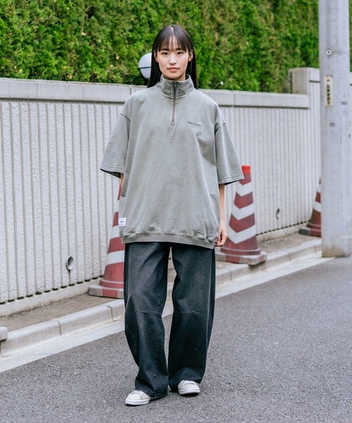 BEN DAVIS(ベンデイビス)の「【BEN DAVIS/ベンデイビス】 【こなれヴィンテージ感】パウダーブリーチ ハーフジップポロ 古着風加工 脇ポケット付(ポロシャツ・メンズ・カーキ/スモークピンク/ブラック・LARGE/X-LARGE/MEDIUM)」の14枚目の写真