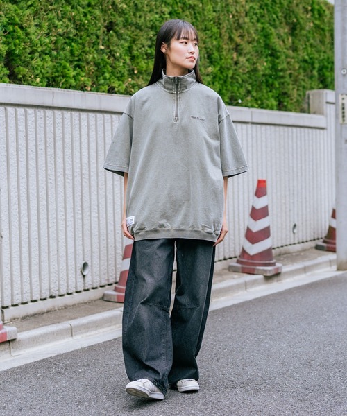 BEN DAVIS(ベンデイビス)の「【BEN DAVIS/ベンデイビス】 【こなれヴィンテージ感】パウダーブリーチ ハーフジップポロ 古着風加工 脇ポケット付(ポロシャツ・メンズ・カーキ/スモークピンク/ブラック・LARGE/X-LARGE/MEDIUM)」の18枚目の写真