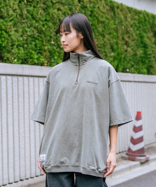 BEN DAVIS(ベンデイビス)の「【BEN DAVIS/ベンデイビス】 【こなれヴィンテージ感】パウダーブリーチ ハーフジップポロ 古着風加工 脇ポケット付(ポロシャツ・メンズ・カーキ/スモークピンク/ブラック・LARGE/X-LARGE/MEDIUM)」の5枚目の写真