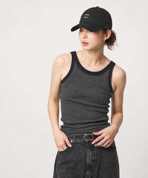 Edith A.Miller(エディスエーミラー)の「【別注】<MILLER×CITEN>カップ付きタンク(タンクトップ・レディース・レッド/ダークグレー/ライム/ライトブルー・FREE)」の2枚目の写真