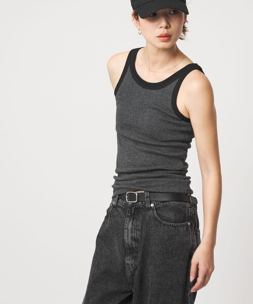 Edith A.Miller(エディスエーミラー)の「【別注】<MILLER×CITEN>カップ付きタンク(タンクトップ・レディース・レッド/ダークグレー/ライム/ライトブルー・FREE)」の12枚目の写真