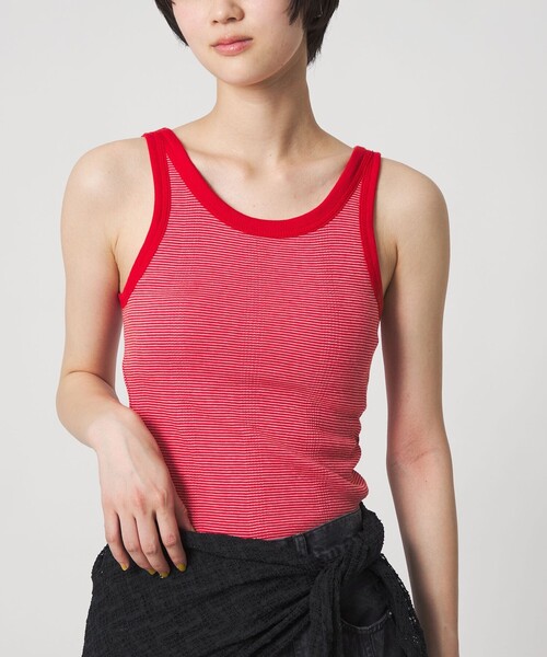 Edith A.Miller(エディスエーミラー)の「【別注】<MILLER×CITEN>カップ付きタンク(タンクトップ・レディース・レッド/ダークグレー/ライム/ライトブルー・FREE)」の14枚目の写真