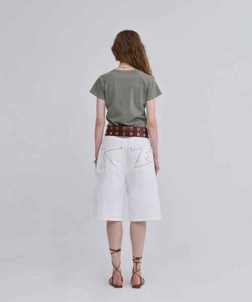 KZM(ケージエム)の「レギュラーフィットピグメント半袖Tシャツカーキ(Tシャツ/カットソー・レディース・カーキ・SMALL/MEDIUM)」の8枚目の写真