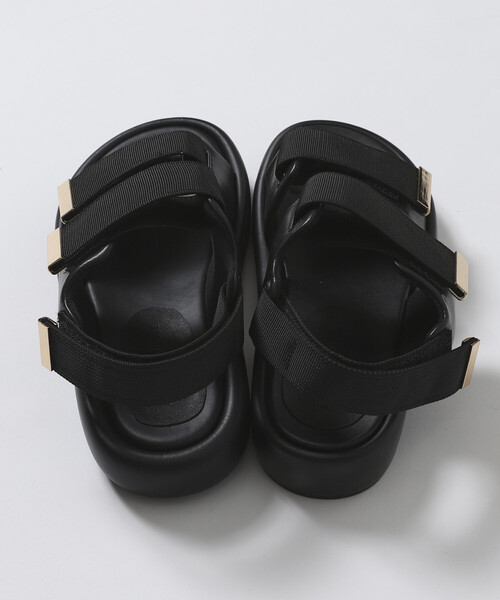 ATELIER BRUGGE(アトリエブルージュ)の「ATELIER BRUGGE/アトリエブルージュ テープベルト 厚底 サンダル / 3.5cmソール (22.5cm~24.5cmサイズ展開)(サンダル・レディース・ベージュ/ブラック・SMALL/MEDIUM/LARGE)」の8枚目の写真